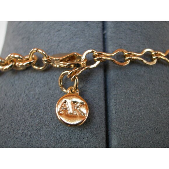 Anne Klein Gold-Tone Chain Necklace With White Floral Pendant,  Bracelet, Earrin - Picture 5 of 11